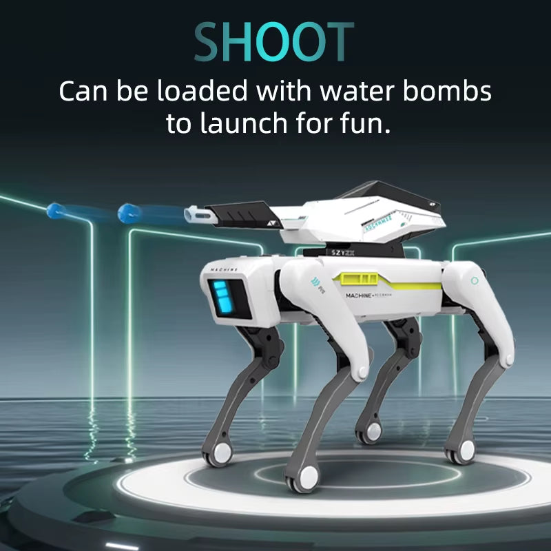 Intelligent Electric RC Robot Dog with Multifunctional Features and Turret - Educational Bionic Smart Toy Gift