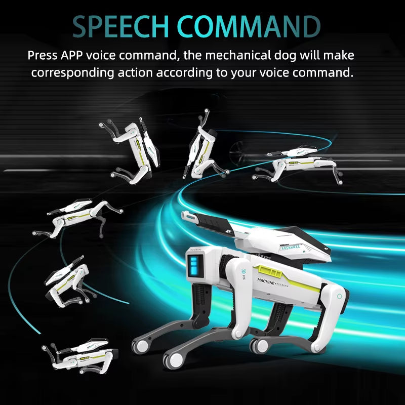Intelligent Electric RC Robot Dog with Multifunctional Features and Turret - Educational Bionic Smart Toy Gift