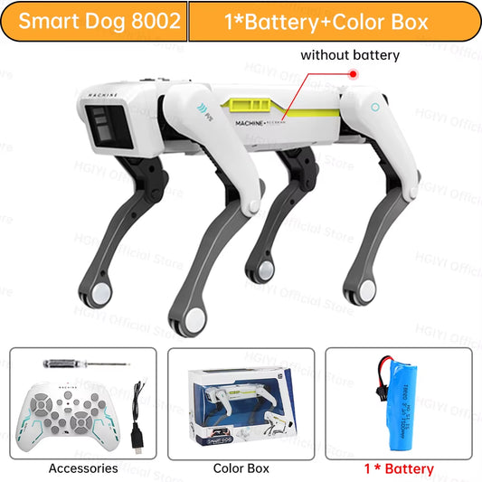 Intelligent Electric RC Robot Dog with Multifunctional Features and Turret - Educational Bionic Smart Toy Gift